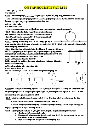 Đề cương ôn tập học kỳ II môn Vật lí Lớp 11